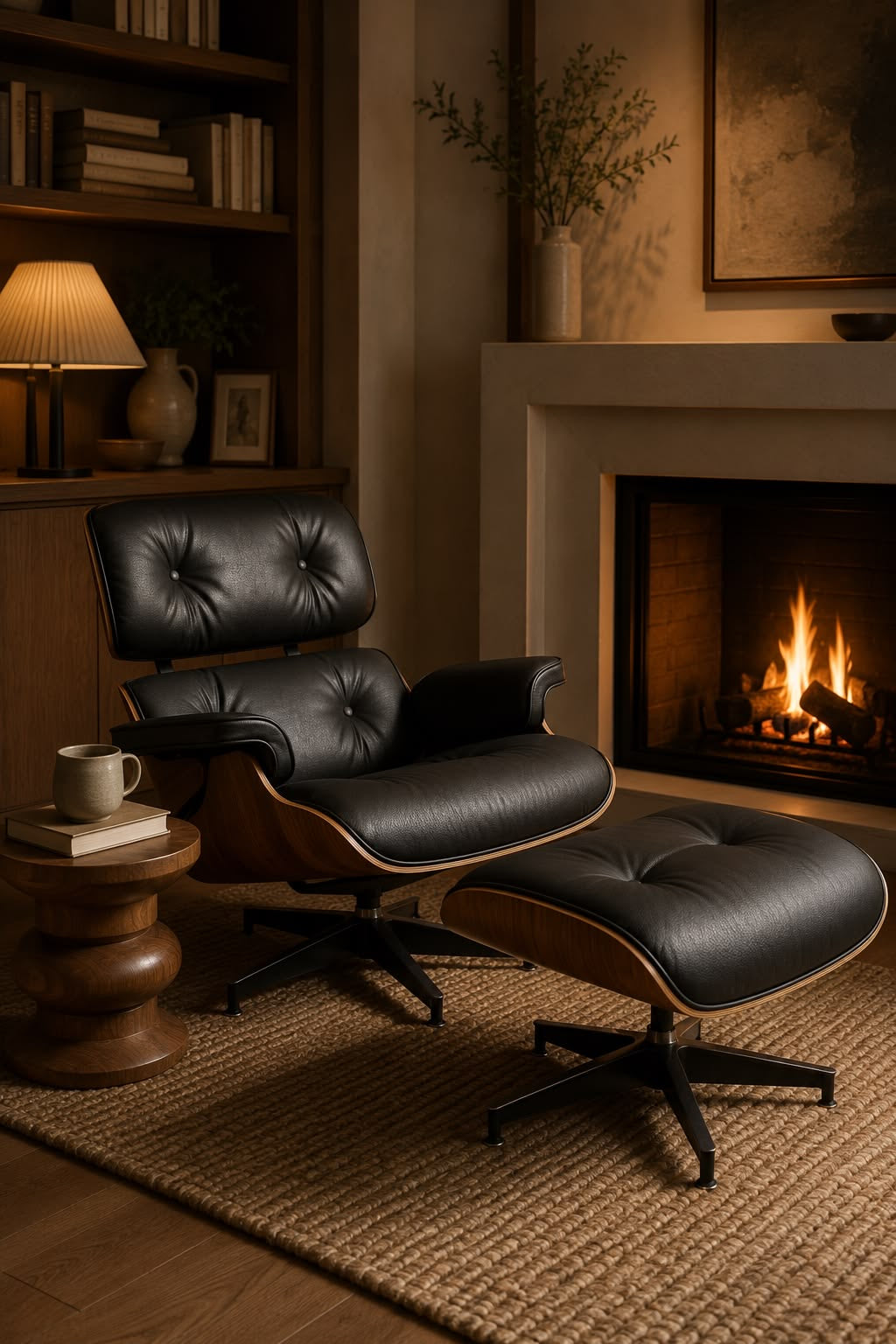 Mid-Century Lounge Chair & Ottoman
